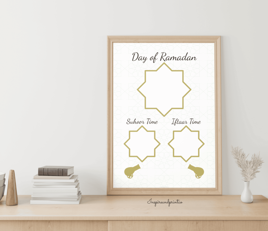Ramadan Countdown Calendar, Iftaar And Suhoor Timetable (Printable ...