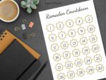 Ramadan calendar for planner