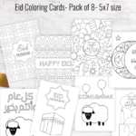 Eid Coloring Cards-Kids