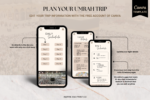 Umrah Complete Travel Guide, Dua Cards, Mobile Itinerary & Planner, Digital Printable Download, Beige Design, Islamic Flash Cards - Image 6